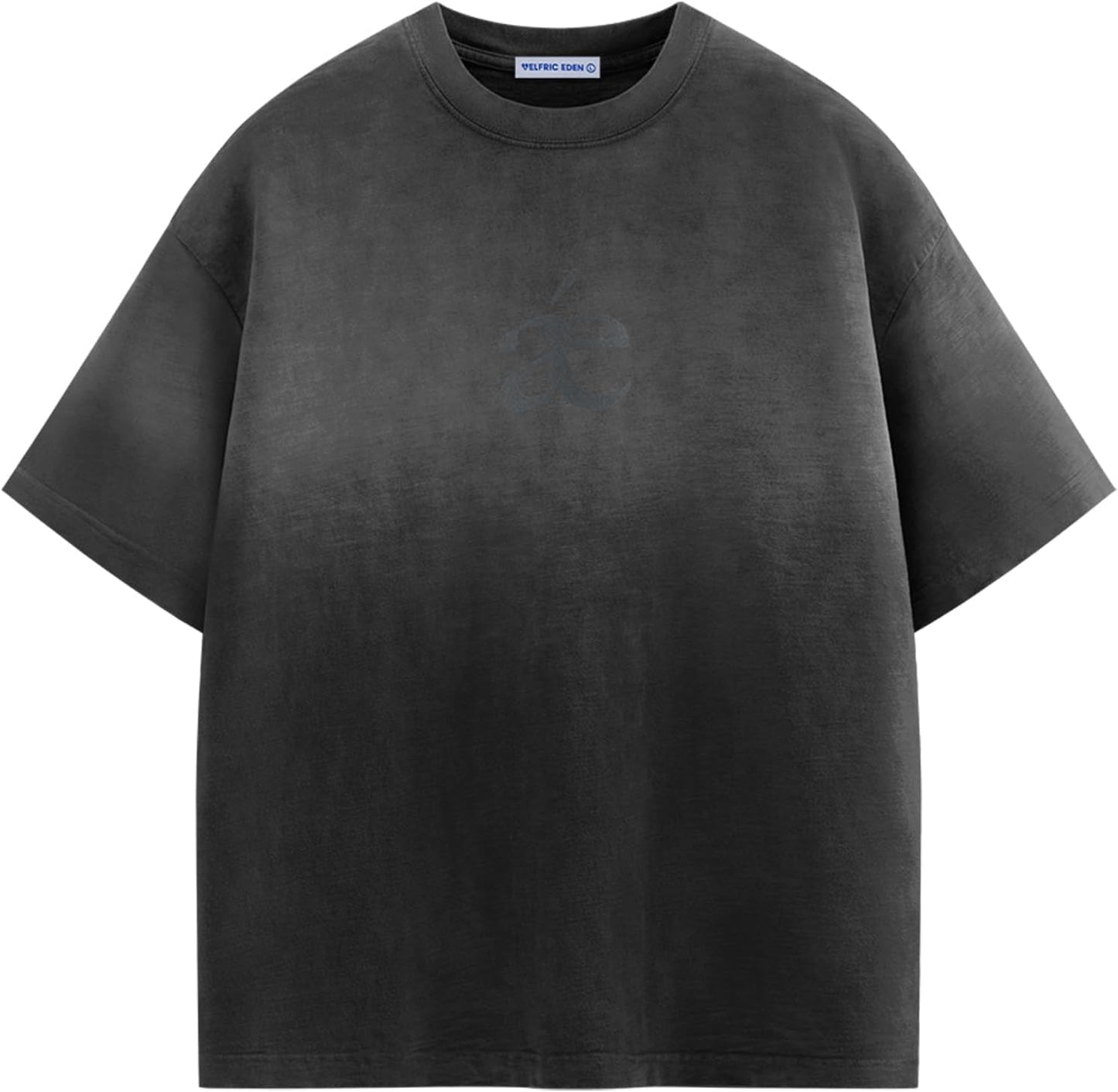 Mens Oversized T-Shirts Heavyweight Cotton Gradient Wash Tshirt Loose Fit Short Sleeve Vintage Tees