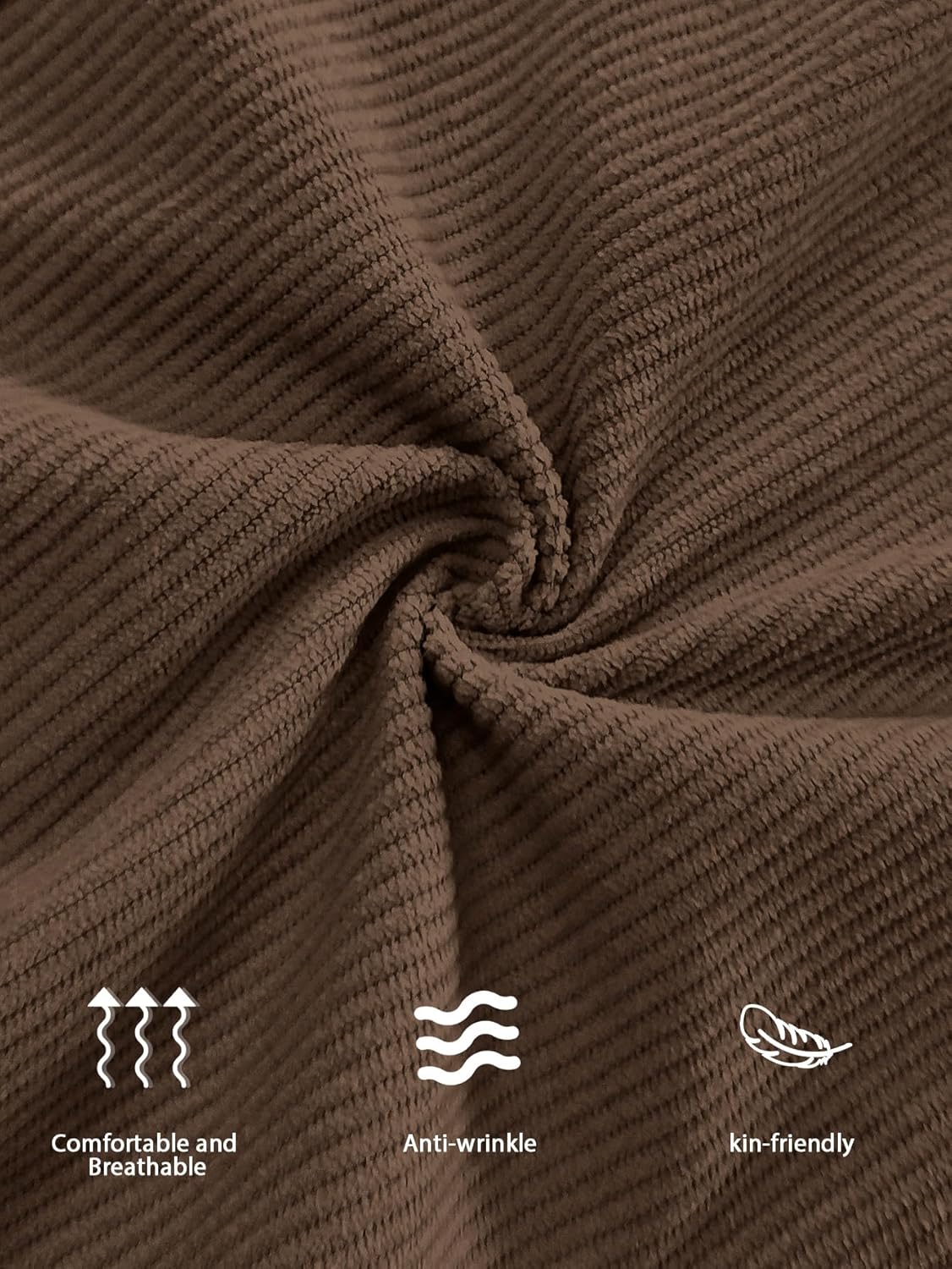 Mens Corduroy Casual Pants Fashion Loose Fit Wide Leg Pants Straight Sweatpants Elastic Waist Drawstring